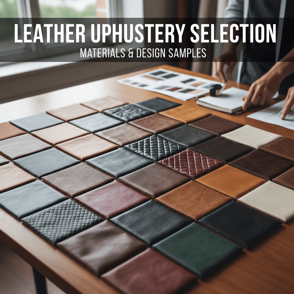 Premium fabric and leather material options