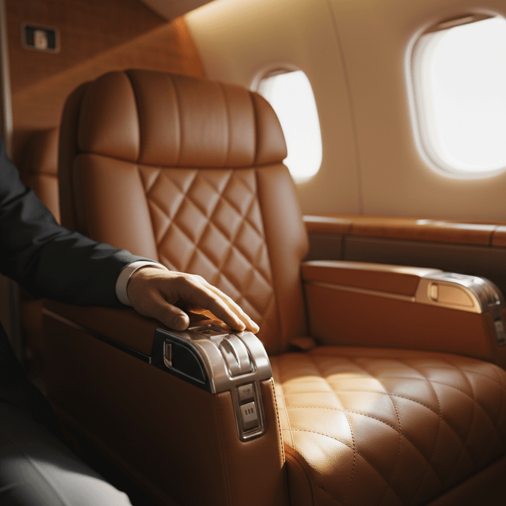 Aircraft upholstery - premium cabin seating with leather