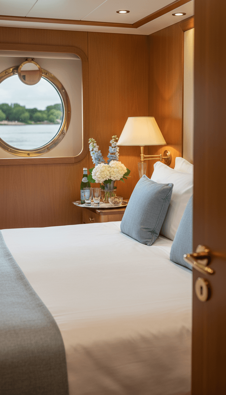 Yacht cabin custom upholstery