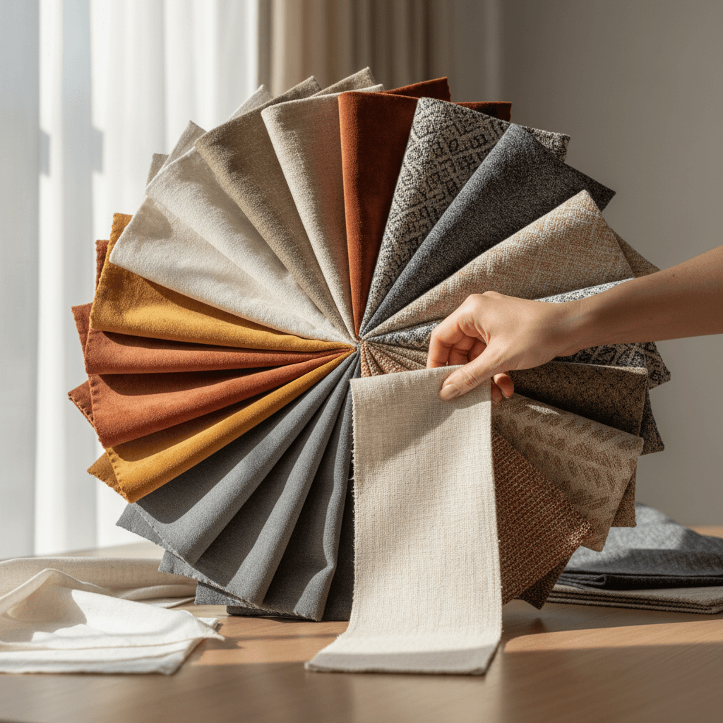 Premium fabric and leather material selection